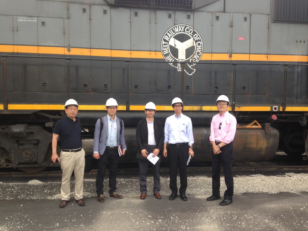 A delegation from Japanese Freight Railway Co. tours BRC.